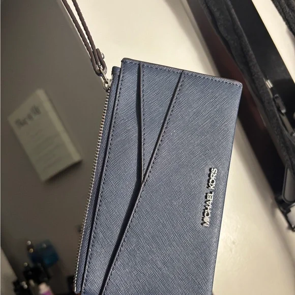 Michael Kors Navy Wristlet Clutch - Picture 2 of 4